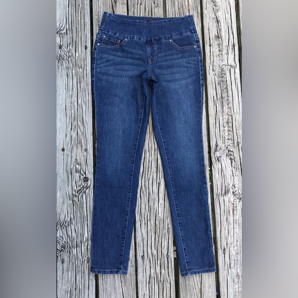 Ladies 6 JAG JEANS Dark Wash Stretch Denim Pull On Skinny Jean Jeggings Pants
